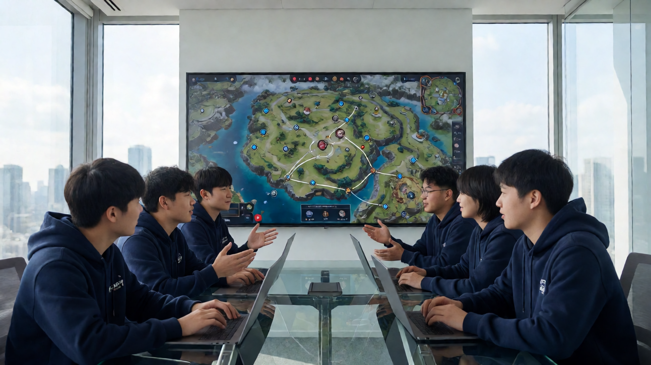 战术竞技类电竞项目，选手在广阔地图上展开生存对抗